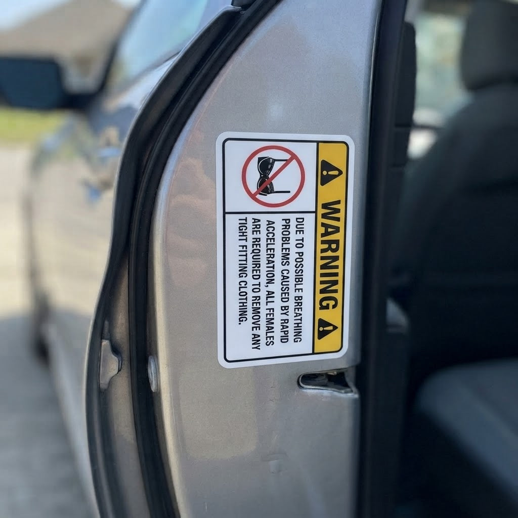 WARNING: Remove Tight Fitting Clothing Stickers