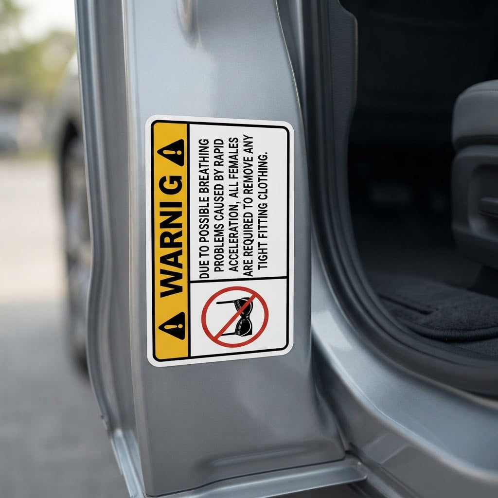 WARNING: Remove Tight Fitting Clothing Stickers