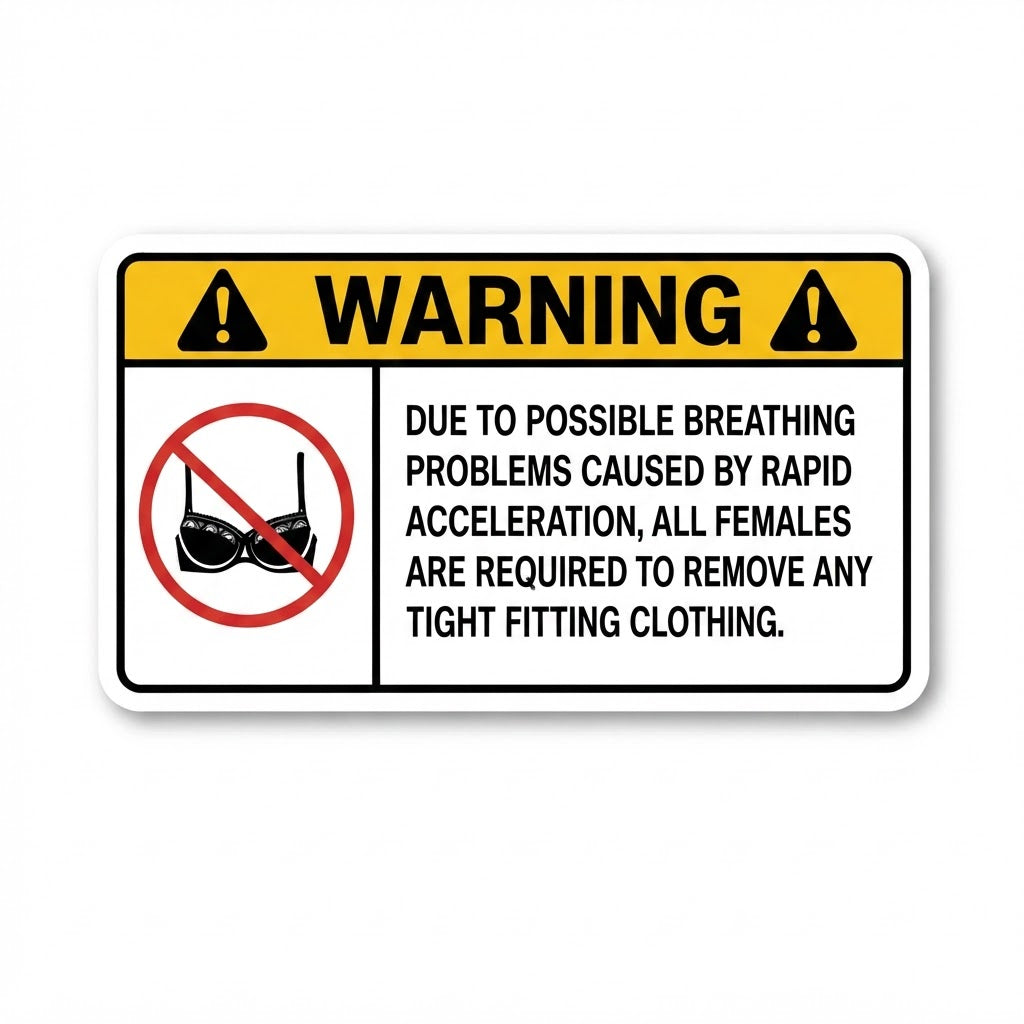 WARNING: Remove Tight Fitting Clothing Stickers